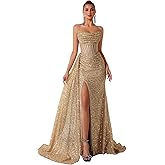 Cocktail Evening Gowns Formal Dresses for Women Sequin Tulle Wedding Guest Party Sexy Off Shoulder Floor Length Prom Dress
