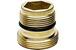 XNTONG Faucet Adapter, 16.5mm (5/8 inch) to 22mm (55/64 inch) Male to Male Hose Adapter, Suitable for Kitchen Sink Aerators Connection (M16.5 × M22)