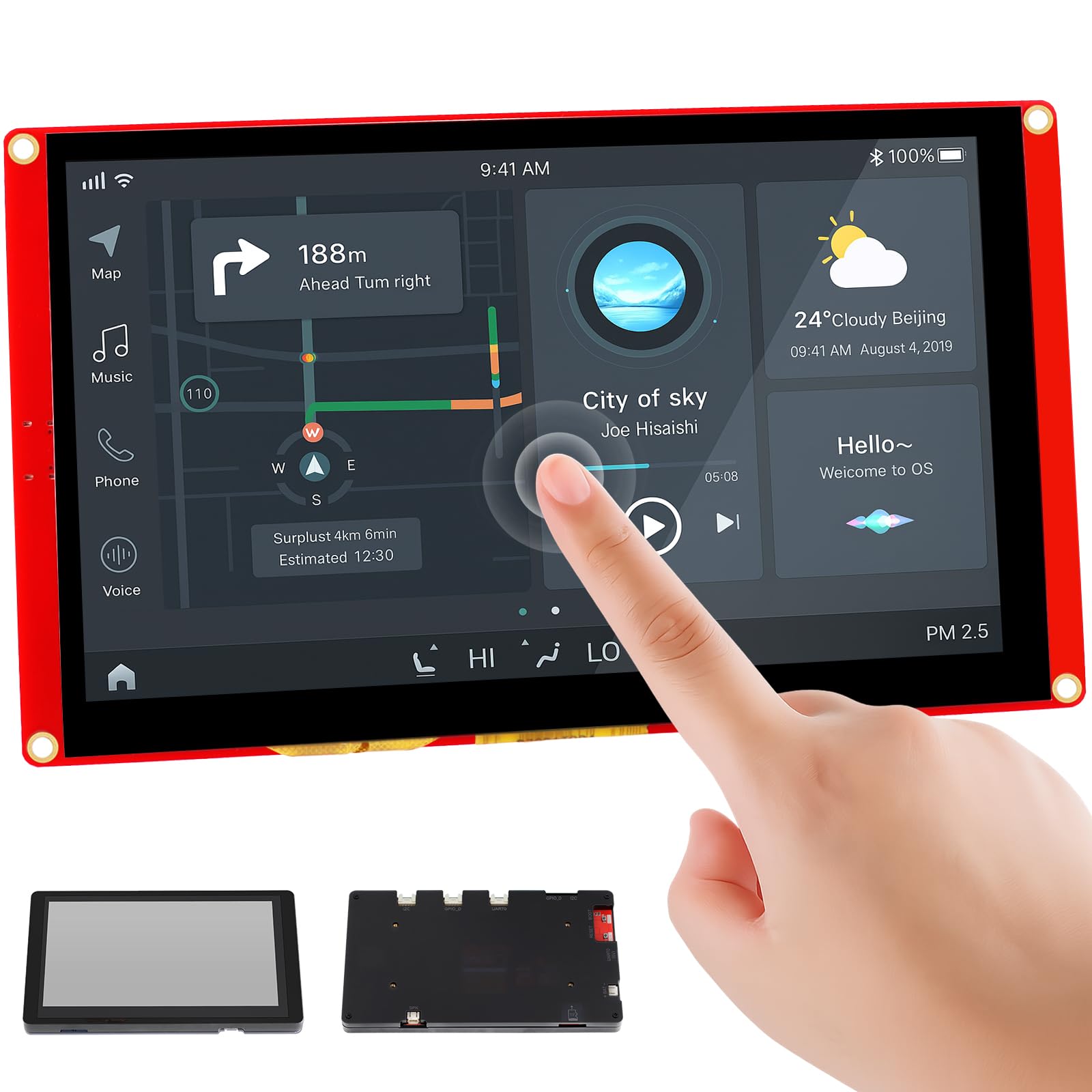 Photo 1 of ELECROW ESP32 Display 800×480, 7 Inch HMI Basic ESP32 RGB TFT LCD Touch Screen with Acrylic Case, 32-Bit LX6 Dual-Core Processor, Up to 240MHz, Compatible with Arduino, LVGL, PlatformIO, MicroPython