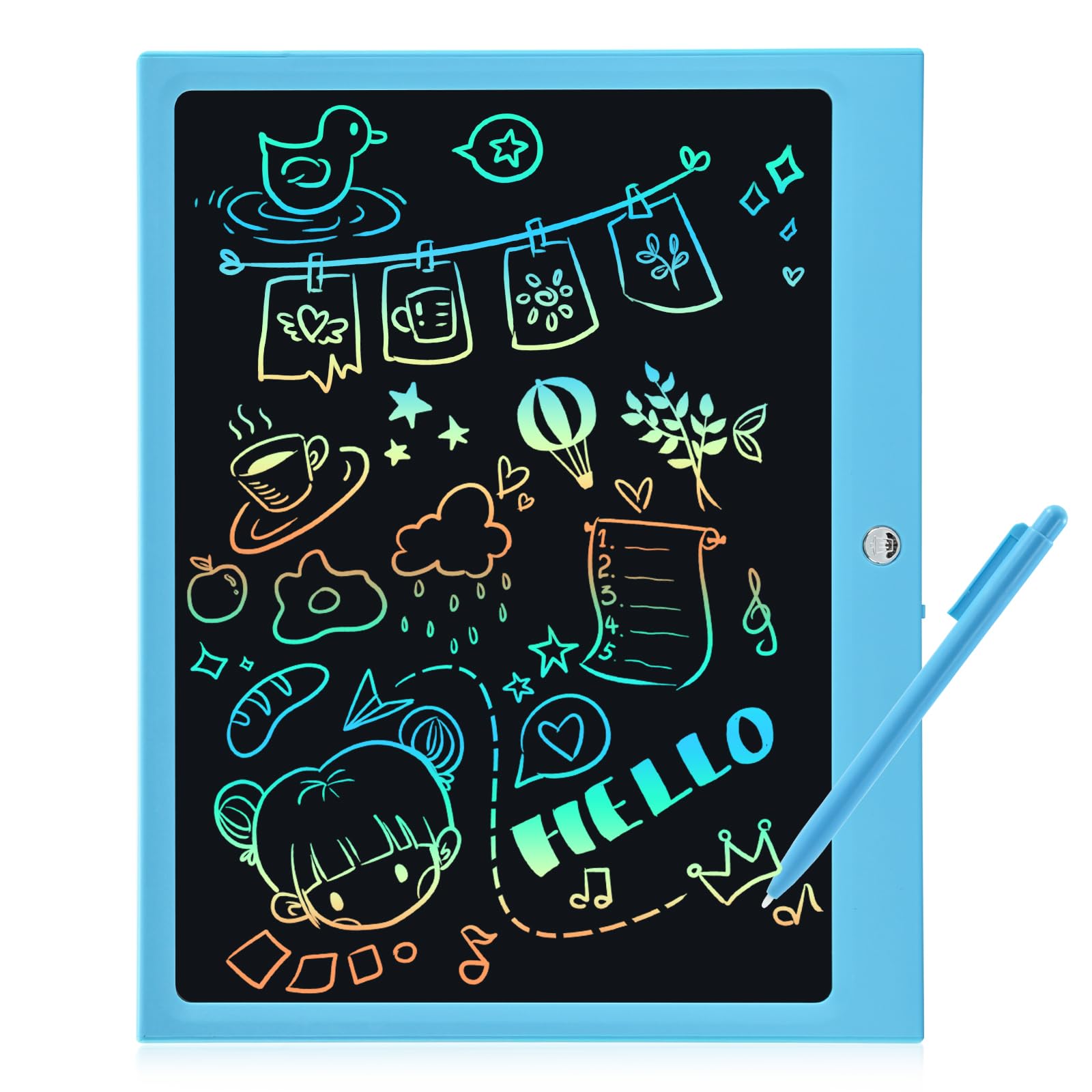 Photo 1 of EooCoo Toys for Ages 4-8, Drawing Board, 15 Inch LCD Writing Tablet, Electronic Drawing Tablet, Boy Birthday Gift, Kids Toys, Drawing Pad Learning Games, Kids Travel Essential