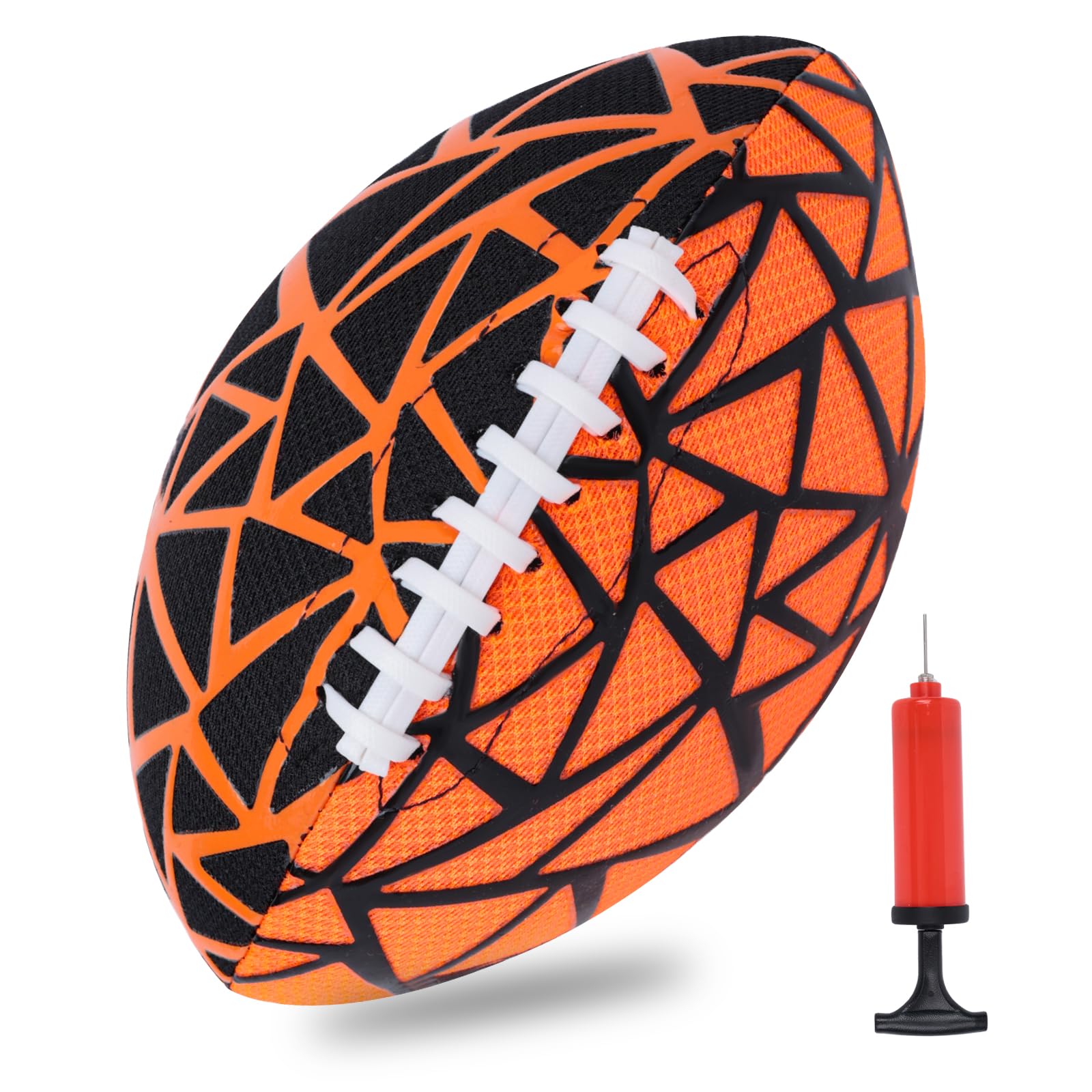 Photo 1 of Shindel Inflatable Footballs, 9.3 Inches Water Football Pool Beach Football Toys, Strong Grip Fun Water Games, for Outdoor Swimming Pool, Small Football Toys for Kids, Super Bowl Party Favors