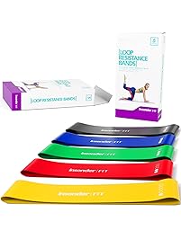Resistance Bands Set Exercise Bands - Workout Bands Stretch Bands - Light Medium Heavy Loop Bands Kit for Legs Butt Glutes Yoga Crossfit Fitness Physical Therapy Home Equipment Training for Women Men