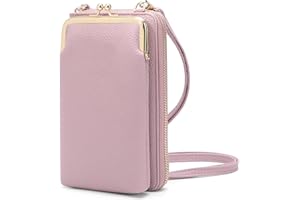 EASTNIGHTS Small Crossbody Phone Bag for Women Cell Phone Purse Wallet Kiss Lock Cute Shoulder Bag with Credit Card Slots