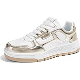 LUCKY STEP Women's Lace Up Fashion Casual Sneakers Low Top Walking Shoes Platform Comfort Non Slip Tennis Shoes