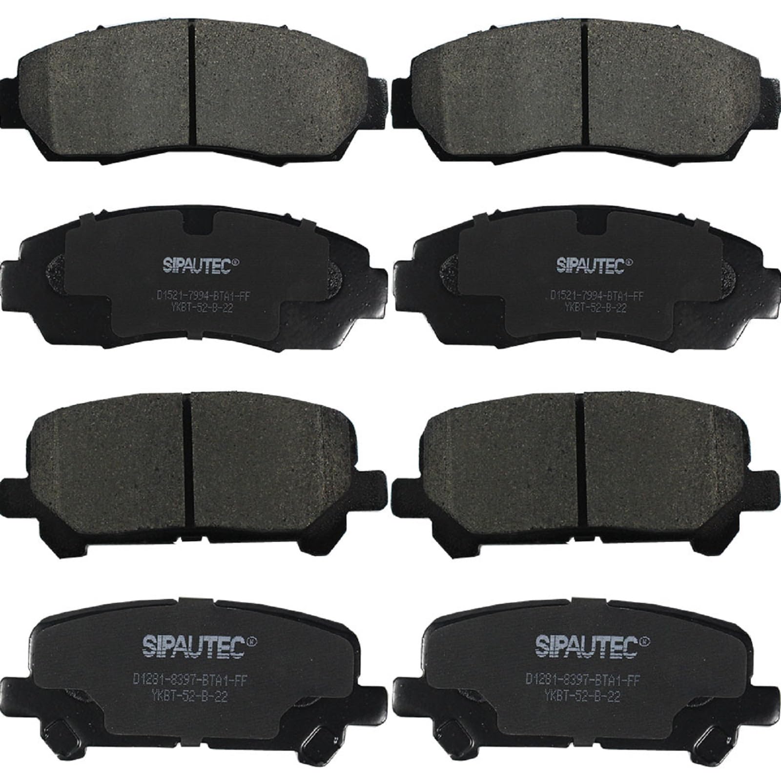 SIPAUTEC-Front & Rear Ceramic Brake Pads