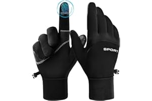 Cycling Gloves for Men, Winter Cold Weather, Windproof, Waterproof Touch Screen, Anti-Slip Warm Gloves for Cycling, Biking, W
