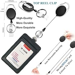 Lucstar Professional ID Badge Holder with Clip