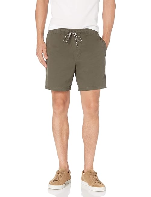 Amazon Essentials Men's 6" Inseam Drawstring Short, Dark Olive, Medium