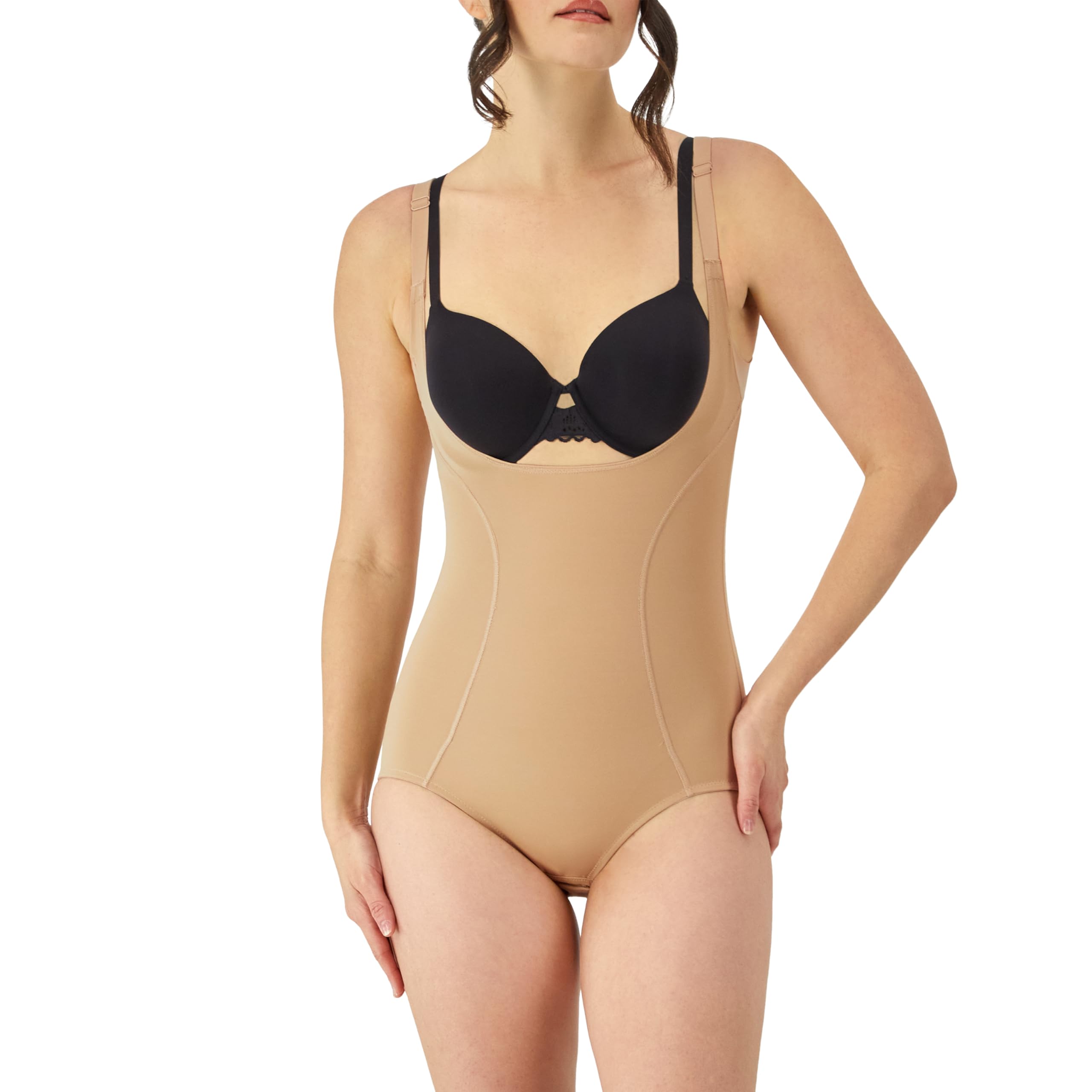 Photo 1 of Maidenform womens Ultimate Slimmer Your Own Bra Briefer Fl2656 shapewear bodysuits, Body Beige, Large US