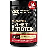 Optimum Nutrition Gold Standard 100% Whey Protein Powder, Vanilla Ice Cream, 1 Pound (Pack of 1)