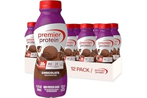 Premier Protein Shake, Chocolate, 30g Protein, No Added Sugar, 24 Vitamins & Minerals to Support Immune Health, 11.5 fl oz, 12 Pack (Packaging May Vary)