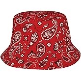 Turquoise Paisley Bucket Hat for Women Men, Summer Art Fisherman Cap Fishing Sun Hats for Outdoor,Unisex