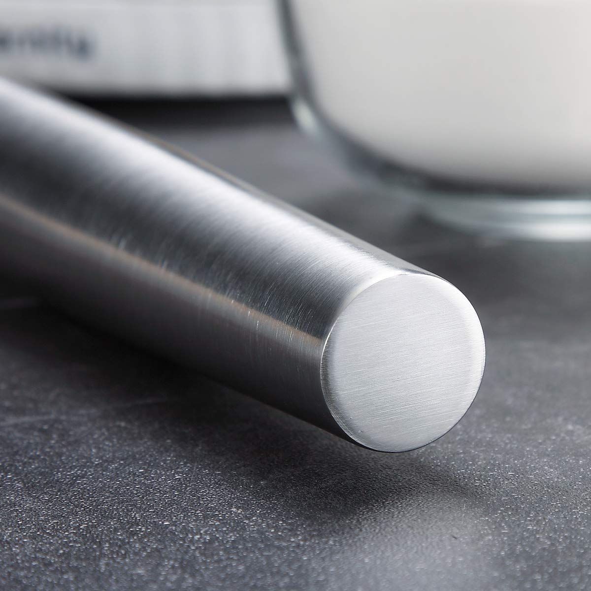 Stainless Steel Rolling Pin, Matte Finish 16.7 Inches, Berglander Rolling Pin For Baking Pizza Dough, Pie, Cookie, Essential Kitchen Utensil Gift Ideas For Bakers.