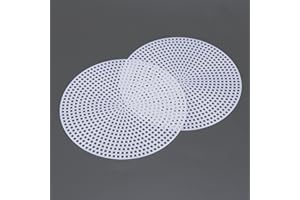 Coshar 20 Pieces 7 Count Mesh Canvas Sheets Round Plastic Canvas Shape Mesh Mat Sheets for Embroidery Crafting Knit Crochet Needlework Projects (4.5 Inch)