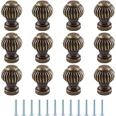 Uenhoy 12 Pcs Mini Vintage Lantern Knobs 0.55" Dia Mini Knobs, 14mm x 19mm | Mini Knobs for Jewelry Box Gift Case, Antique Bronze Cabinet Knobs Pulls, Small Drawer Knobs