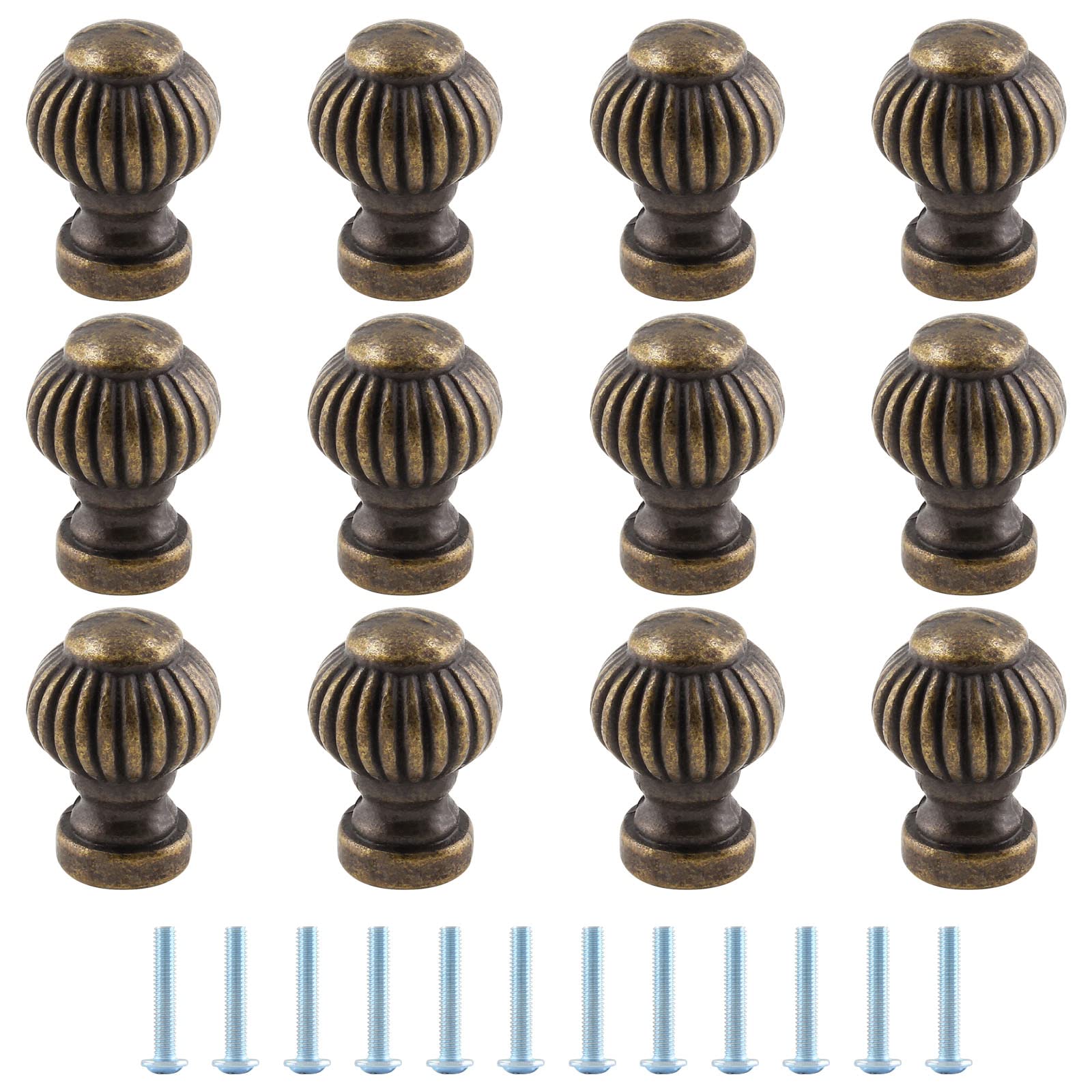Photo 1 of Uenhoy 12 Pcs Mini Vintage Lantern Knobs 0.55" Dia for Jewelry Box Gift Case, Antique Bronze Cabinet Pulls, 14mm x 19mm