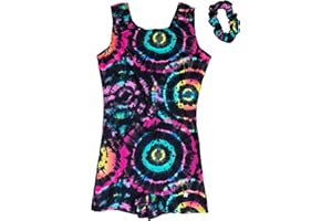 Destira Gymnastic Unitards for Girls with Matching Scrunchie - Biketard Athletic Wear, Gymnastics, Dance, Cheer, & More