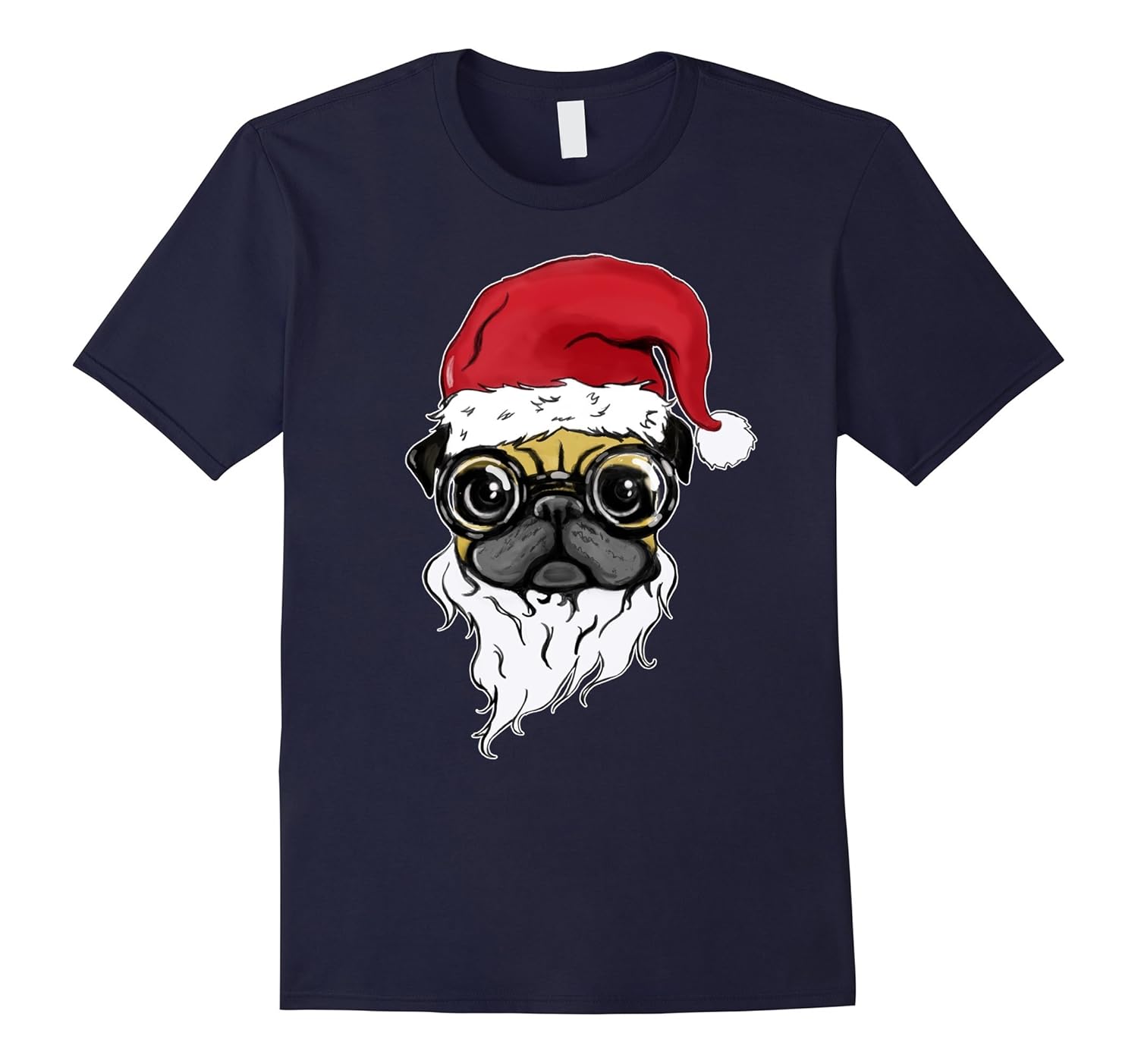 Gag Pug Christmas Shirt - Unique Santa Pug For Dog Lover Tee-ANZ