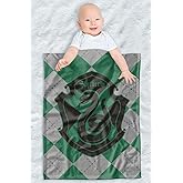 Harry Potter Lightweight Baby Blanket, 30"X40", Slytherin Sigil Unisex for Infants Girls & Boys