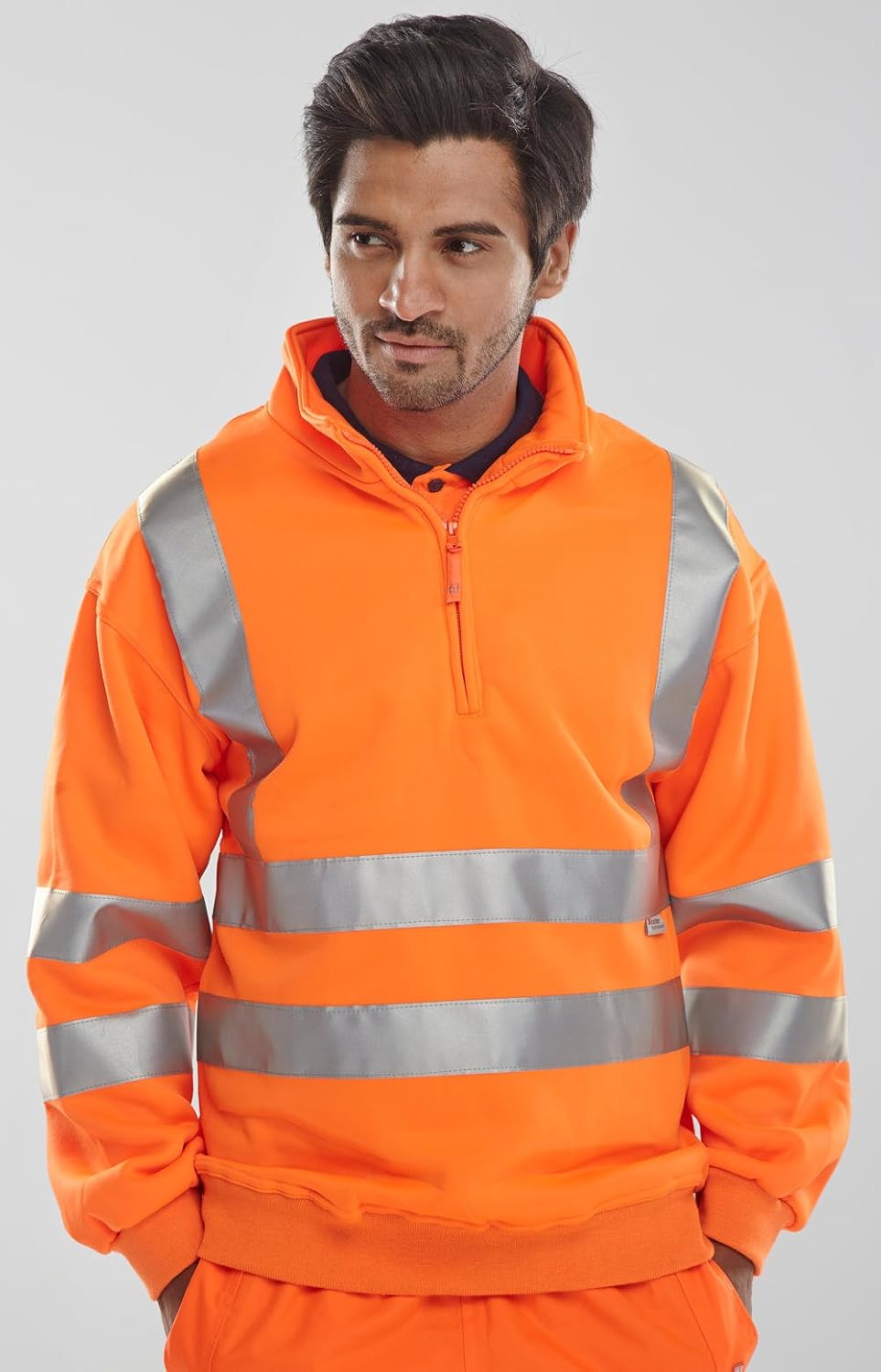 QUARTER ZIPPED SWEATSHIRT ORANGE XL - Image 4