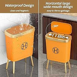 Bedroom Trash Can with Lid,Slim Bathroom Cans