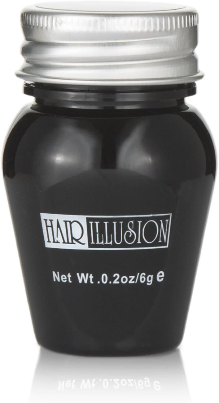 HAIR ILLUSION - 100% Natural Real Human Hair Fibers Not Synthetic (6g, Black)