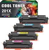 Cool Toner 201X 4-Pack Toner for HP LaserJet Pro M252dw M277dw M277n MFP