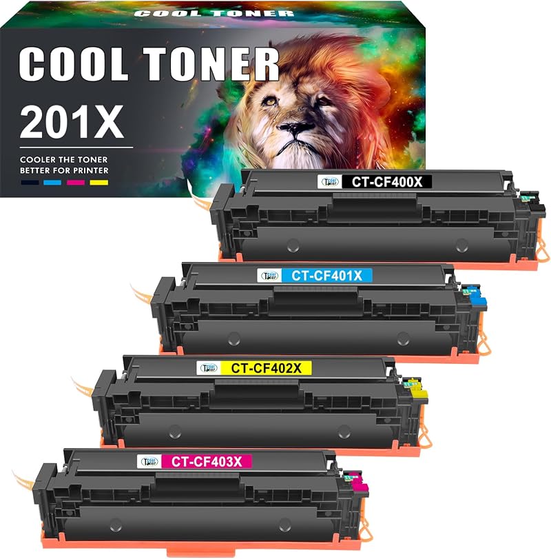 Cool Toner 201X 4-Pack Toner for HP LaserJet Pro M252dw M277dw M277n MFP