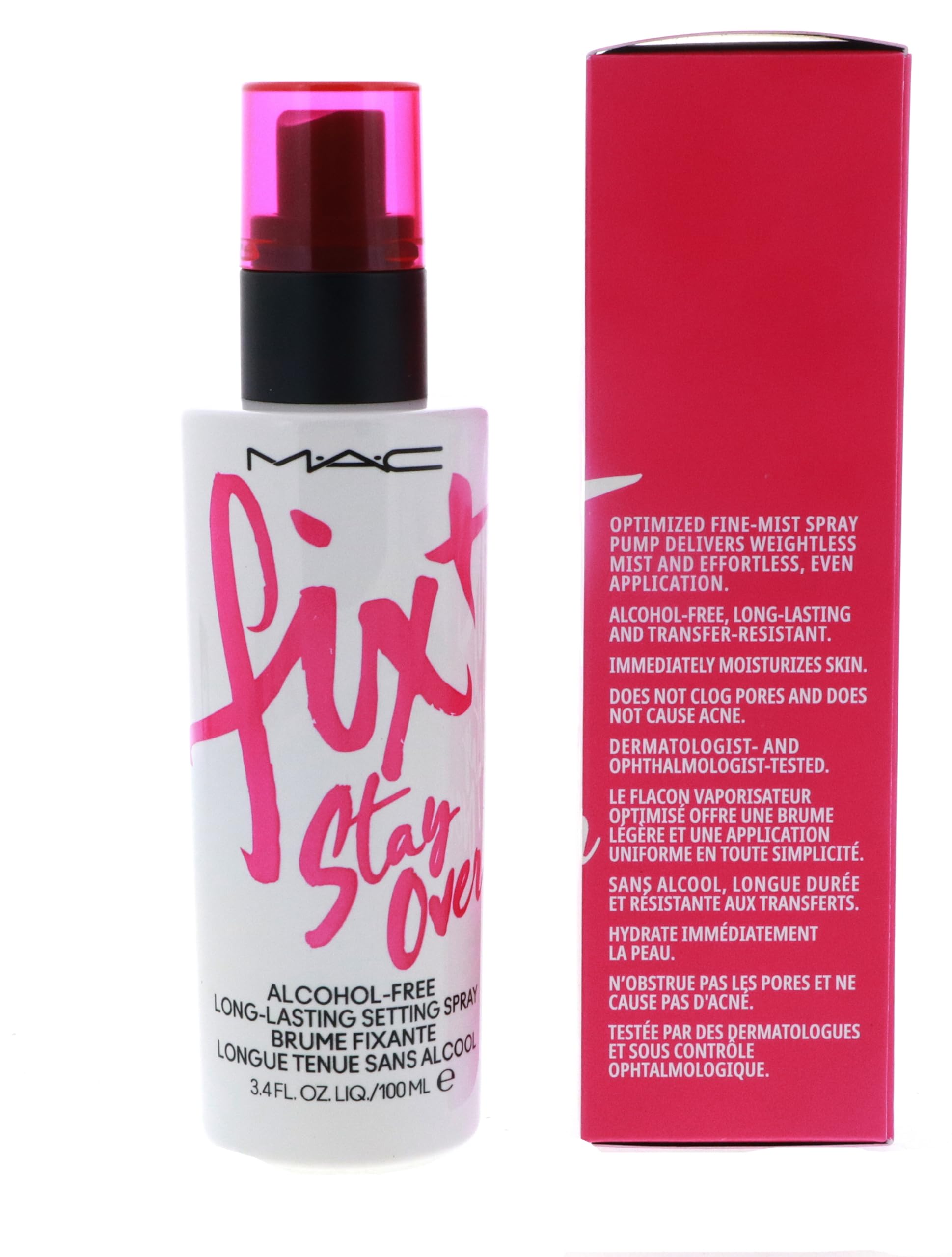 M.A.C. FIX+ STAY OVER ALCOHOL-FREE 16HR SETTING SPRAY - 3.4 Fl Oz / 100 ml