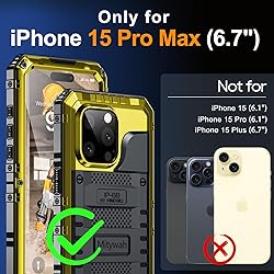 Mitywah Waterproof Case for iPhone 15 Pro