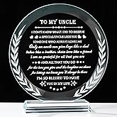 Arikyrist Gifts for Uncle from Niece Nephew, Fathers Day Birthday Gifts for Uncle Who Has Everything, To My Uncle Crystal Keepsake Present Best Uncle Ever Gifts on Christmas Thanksgiving Day