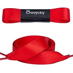 Booyckiy Flat Colorful Satin Ribbon Shoelaces