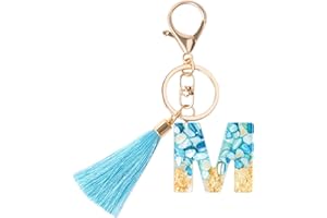 FARIO Alphabet Initial Letter Keychain for Women gift To Little Girls Tassel Butterfly Pendant Key Ring for Backpack