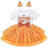 IMEKIS Toddler Birthday Girl Sparkle Confetti Ruffle Tutu Dress Dog Ears Hair Clips Outfit Cake Smash Photo Shoot 1-6T