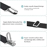 Lesfit Bed Sheet Clips - Fitted Sheet Straps, 4 Pack, Black view 2