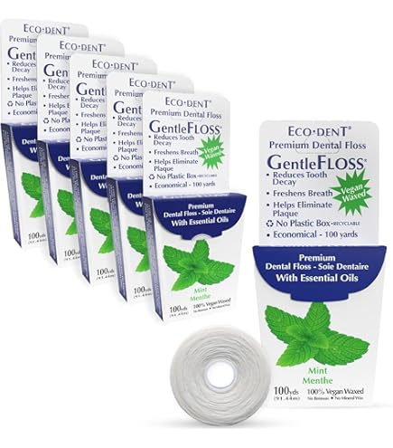 Amazon.com : Eco-Dent GentleFloss Dental Floss, Waxed, Mint