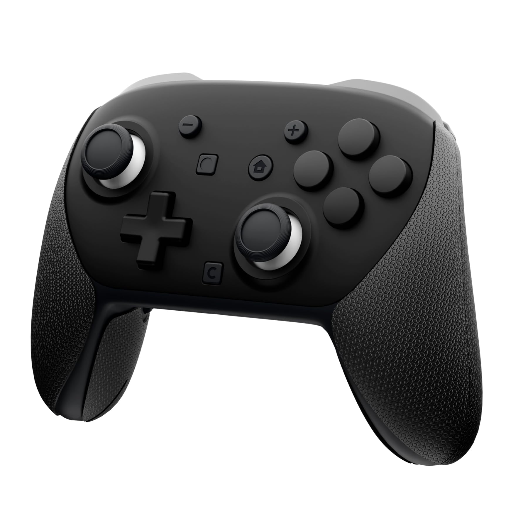 playvital for Nintendo Switch 2 Pro Controller Grip - Anti-Slip PU Grip Skin with Silicone Back Button Cover for Switch 2 Pro Controller Accessories, Sweat-Absorbent - Hexagonal Textured Black