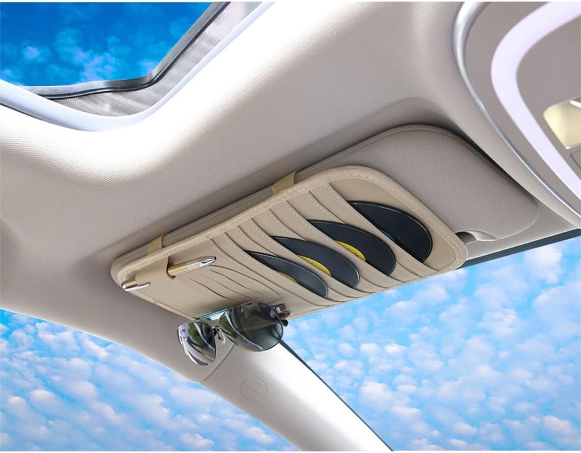 SZAT PRO Car Sun Visor CD Storage Cases Clip Black: Automotive