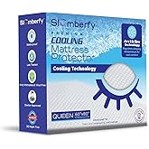 Queen Size Waterproof Cooling Mattress Protector by Slumberfy - Premium Skin-Safe Cover, Natural Fabric with ArcticTex Technology, Noiseless Quilted Mattress Cover – 60x80 in.