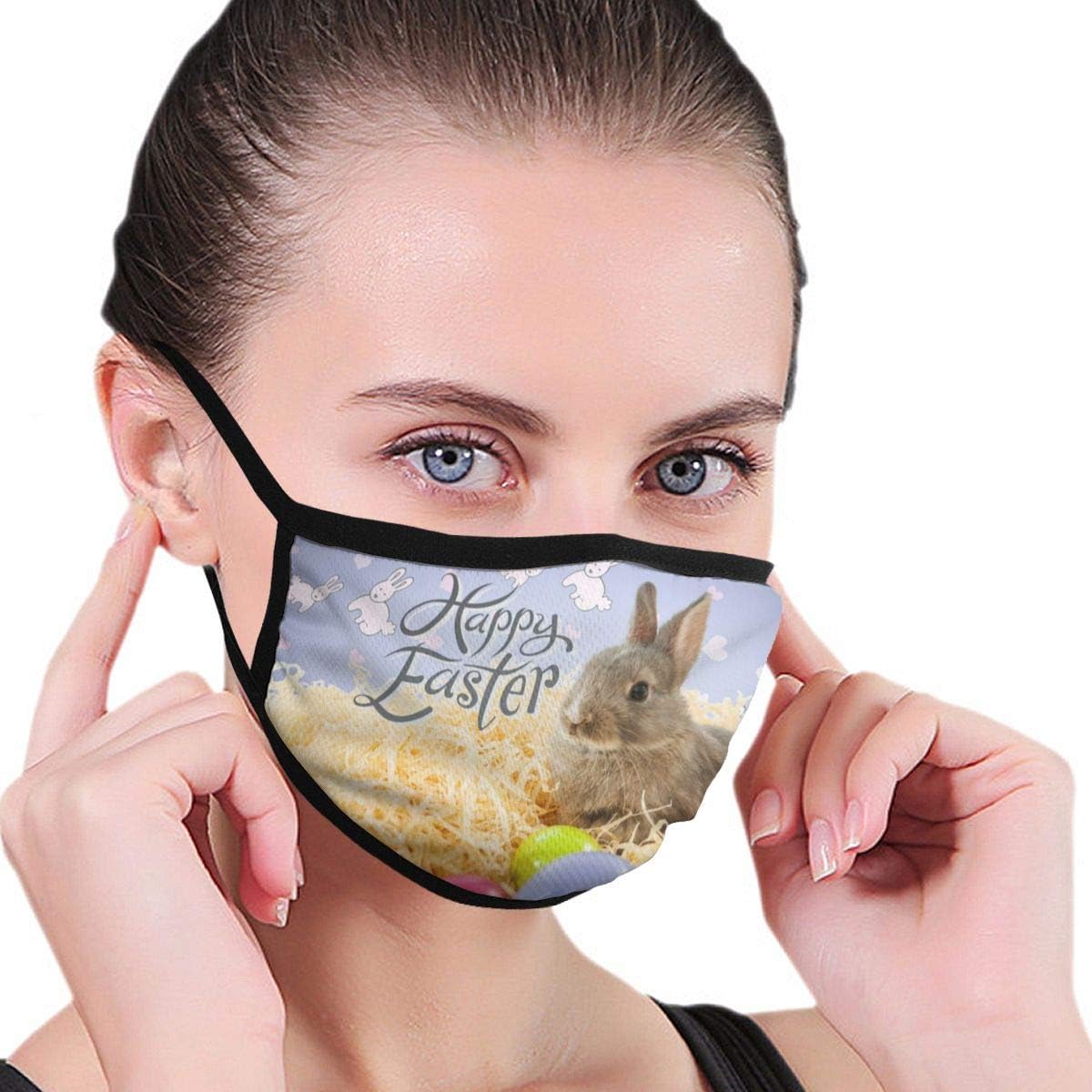 Amazon 子供向けイースターバニーラビット マスク 可愛い 綿マスク コットン あったか素材 メンズ レディース 春 夏 秋 冬 薄いマスク 通気性良く 無地 洗濯できる 男女兼用 ユニセックス 洗濯できる 通勤 お洒落 ファッションマスク 風邪 花粉症 17 5cm X 12cm