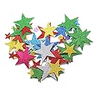 Hysagtek 60 Pcs Children Kids Foam Glitter Star Shapes Stickers Self Adhesive Art Craft