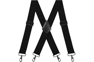 HBselect Suspenders for men, Mens Suspenders Heavy Duty Suspenders Adjustable Elastic