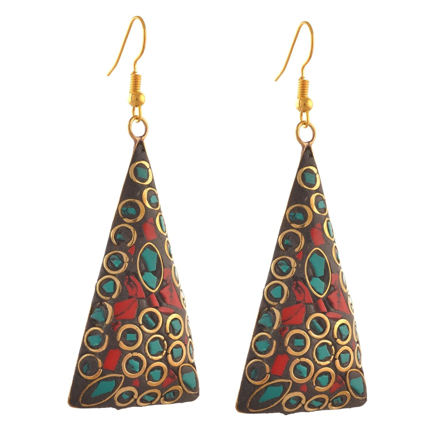 zephyrr jewellery lightweight tibetan hook dangler earrings for women and girls