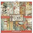 Stamperia International KFT Paper pad 10 Sheets Double-Sided time is an Illusion, 30.5 x 30.5 (12" x 12"), Multicoloured