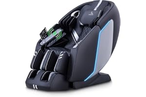 MassaMAX 4D Full Body Massage Chair with Zero Gravity, Extendable Footrest, SL Track, 15 Modes, AI Voice Control, Yoga Stretch, Foot Rollers, and Waist & Calves Heating Comfort with Cover (Black)