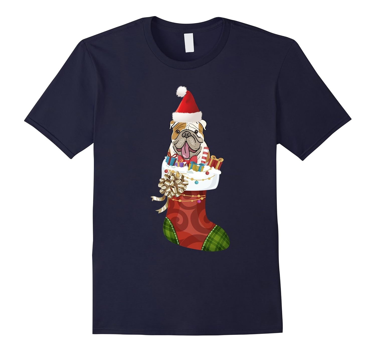 XMAS Bulldogs in Christmas Stocking T Shirt Christmas Gift-ANZ