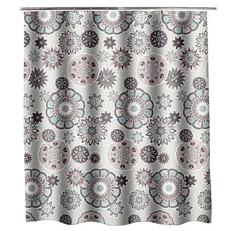 Faironly Retro Style Printing Thicken Waterproof Shower Curtain
