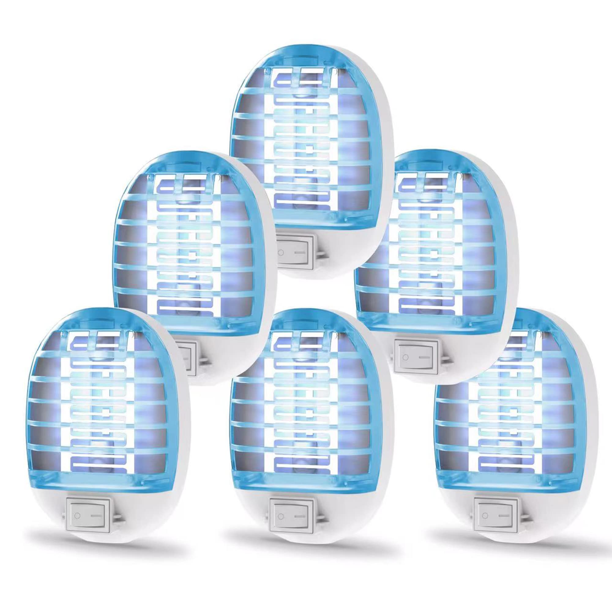 Photo 1 of Bug Zapper Indoor, Electronic Fly Trap Insect Killer, Mosquitoes Killer Mosquito Zapper with Blue Lights for Living Room, Home, Kitchen, Bedroom, Baby Room, Office(6 Packs)