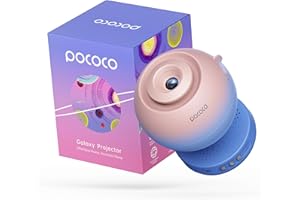 POCOCO Galaxy Star Projector with 2M-Pixel Lens & 5K Discs | Home Planetarium Projector for Relaxation, Study, and Sleep Aid | Includes 2 Films | Ideal Gift