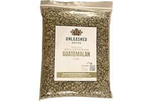Unleashed Coffee | Unroasted Guatemalan Green Coffee | Arabica Whole Bean Coffee | Direct Trade Green Coffee Beans for Roasting | Small Lot, Farm Fresh Gourmet Coffee | 2 LB Bag